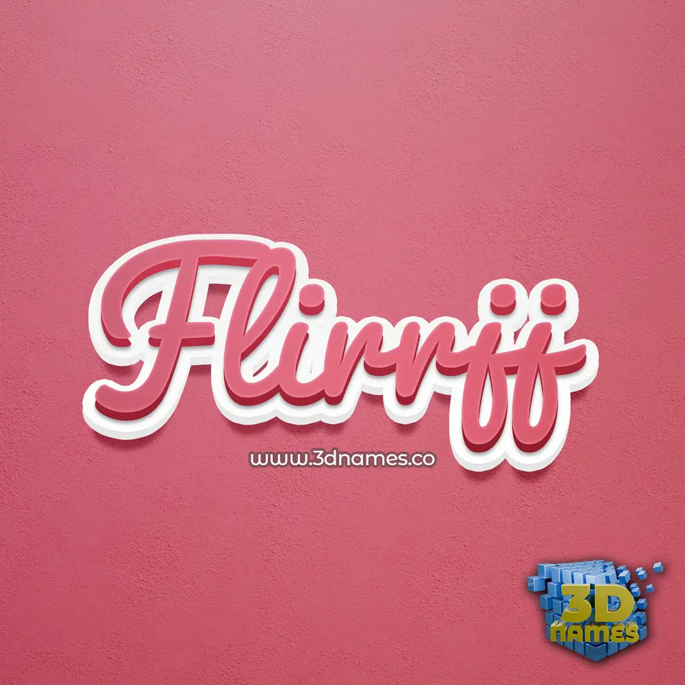 flirrjj in Red Scribble style - 3D name wallpaper