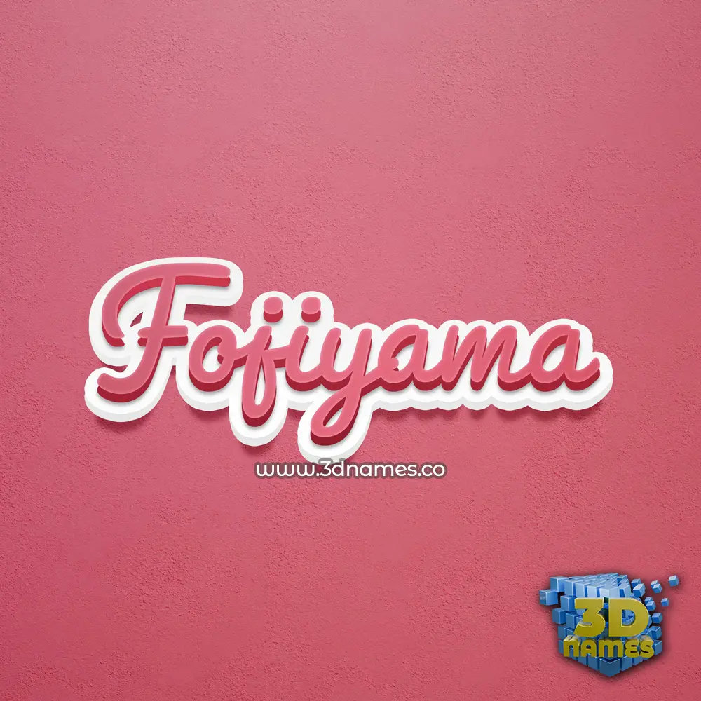 fojiyama in Red Scribble style - 3D name wallpaper fojiyama in Red Scribble style - 3D name wallpaper