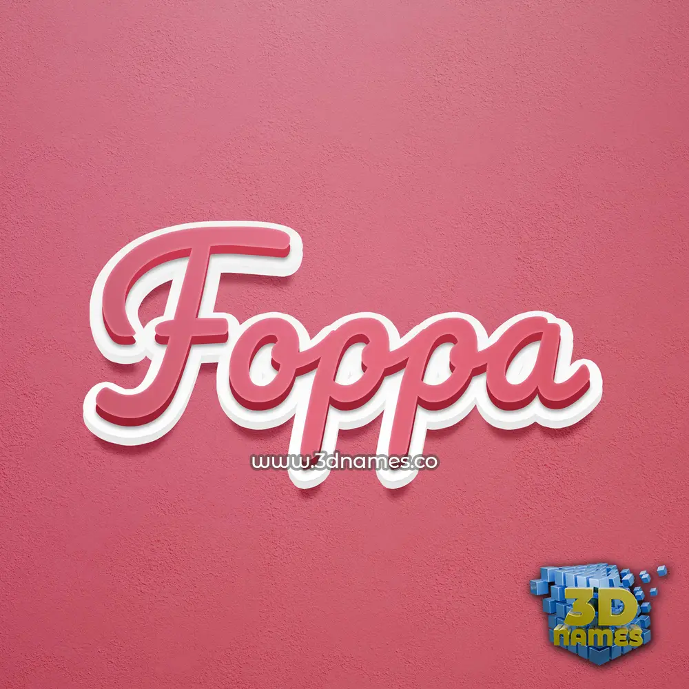 foppa in Red Scribble style - 3D name wallpaper