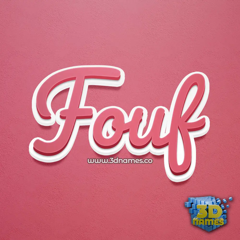 fouf in Red Scribble style - 3D name wallpaper fouf in Red Scribble style - 3D name wallpaper