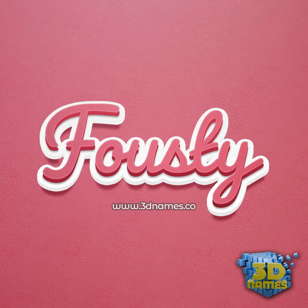 fousty in Red Scribble style - 3D name wallpaper fousty in Red Scribble style - 3D name wallpaper