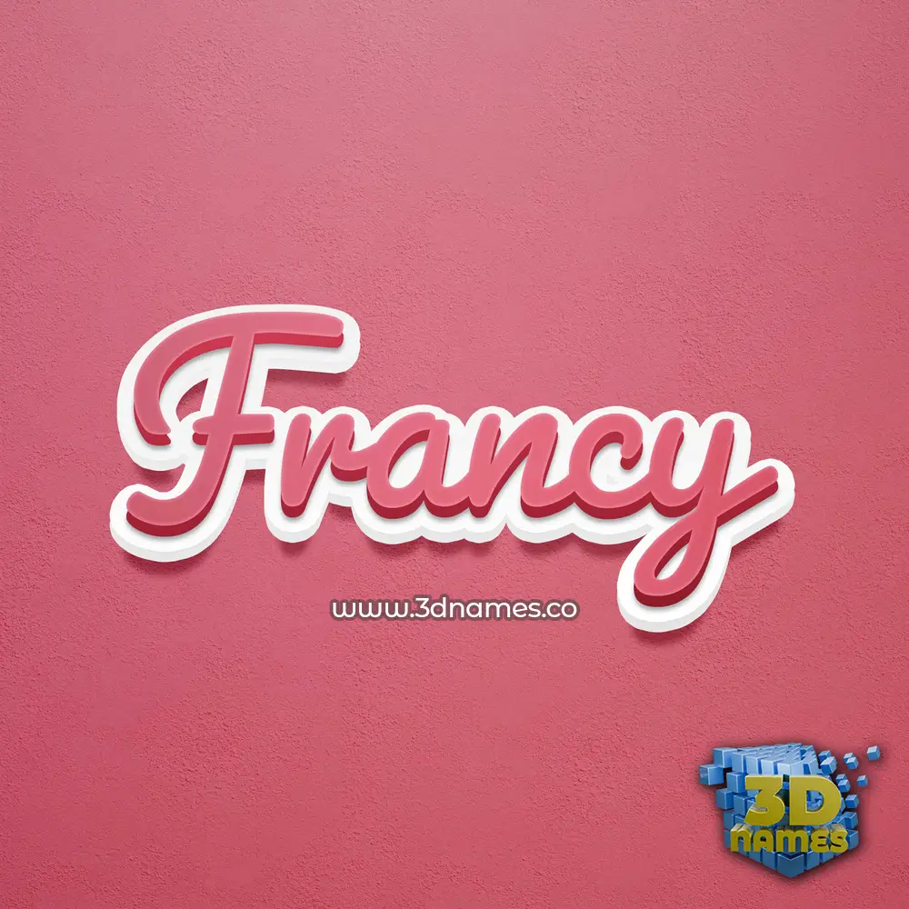 francy in Red Scribble style - 3D name wallpaper francy in Red Scribble style - 3D name wallpaper