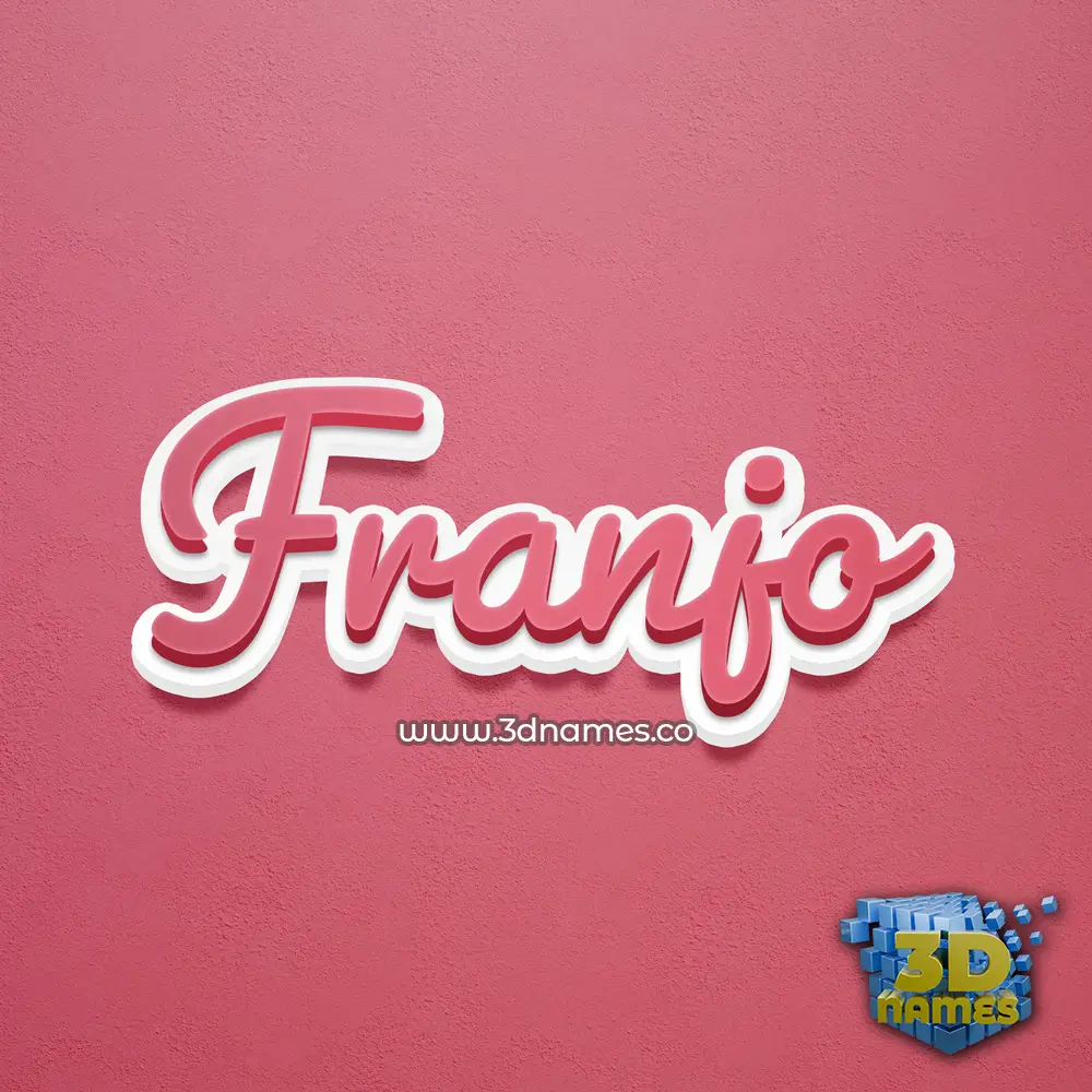 franjo in Red Scribble style - 3D name wallpaper