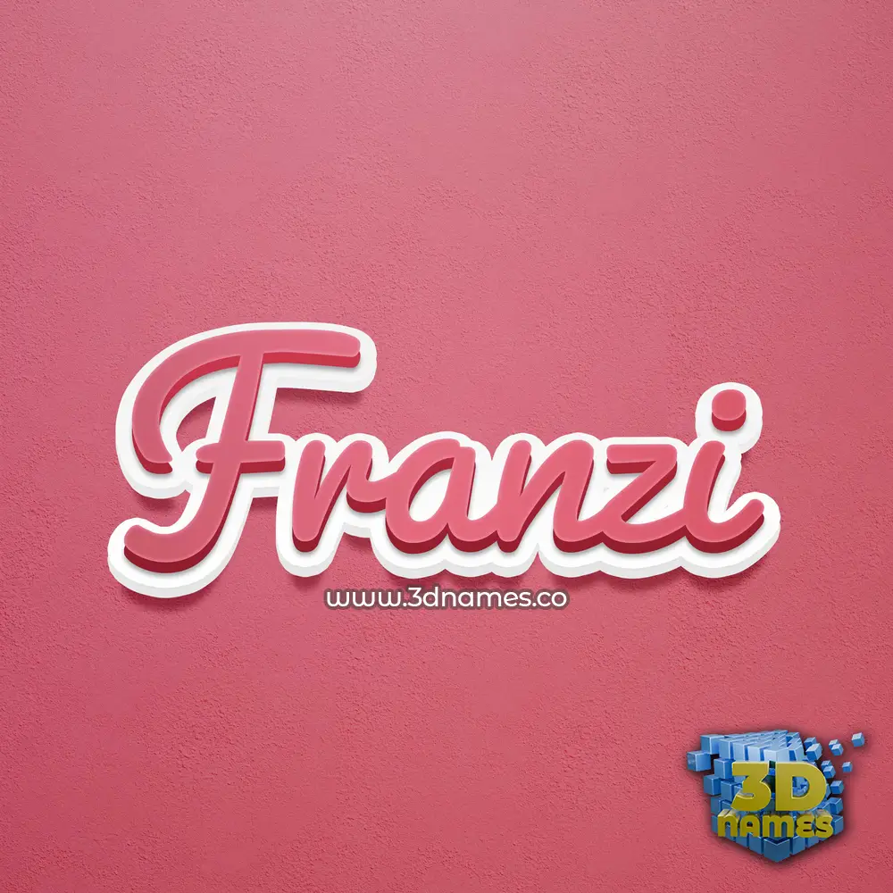 franzi in Red Scribble style - 3D name wallpaper
