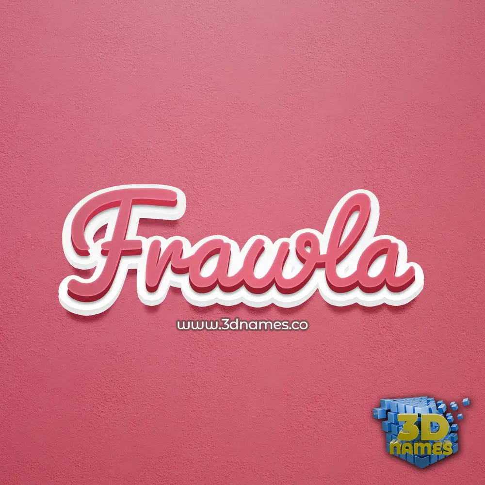 frawla in Red Scribble style - 3D name wallpaper