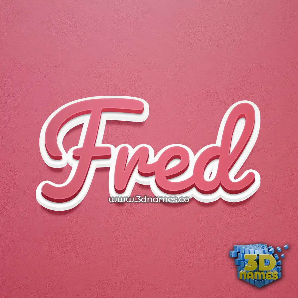 fred in Red Scribble style - 3D name wallpaper