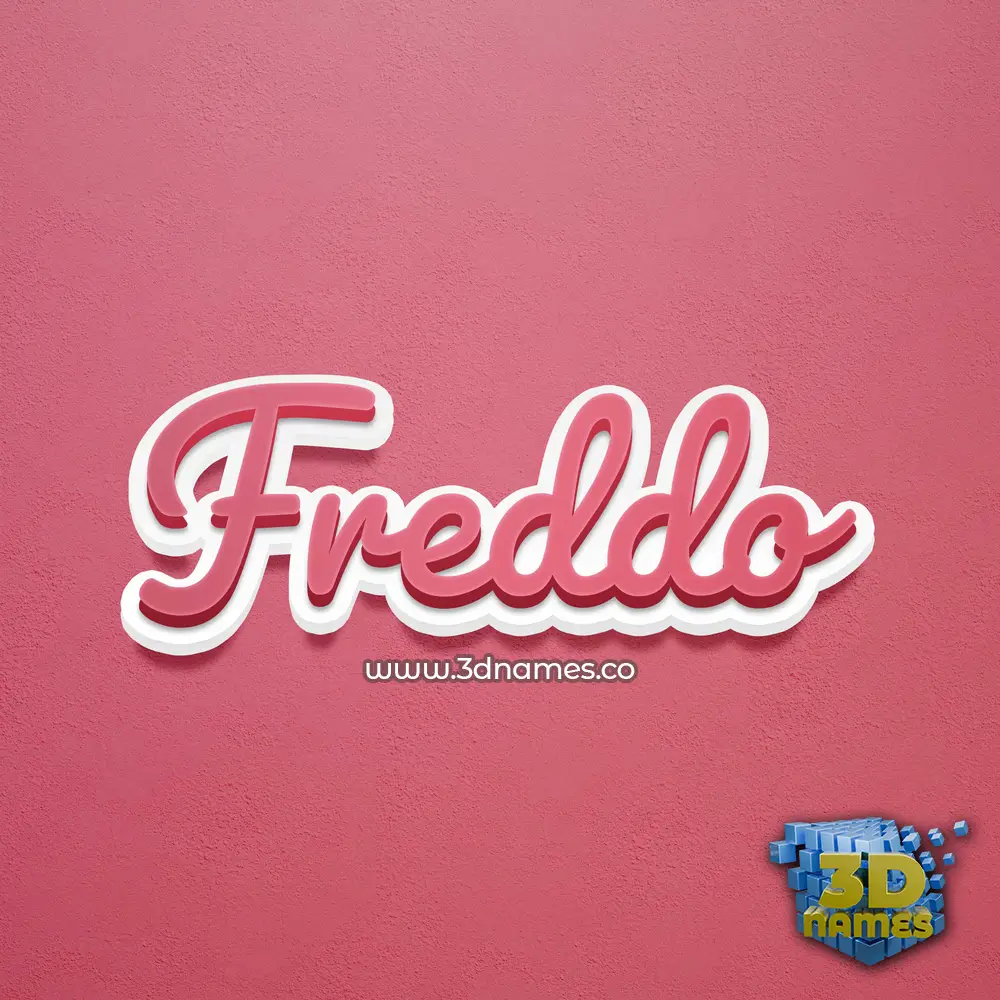 freddo in Red Scribble style - 3D name wallpaper freddo in Red Scribble style - 3D name wallpaper