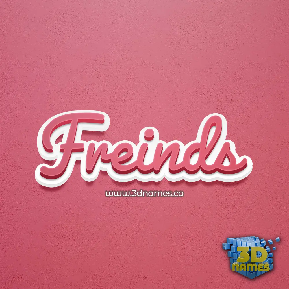 freinds in Red Scribble style - 3D name wallpaper freinds in Red Scribble style - 3D name wallpaper