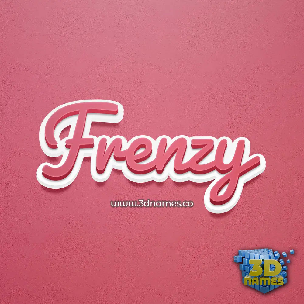 frenzy in Red Scribble style - 3D name wallpaper frenzy in Red Scribble style - 3D name wallpaper