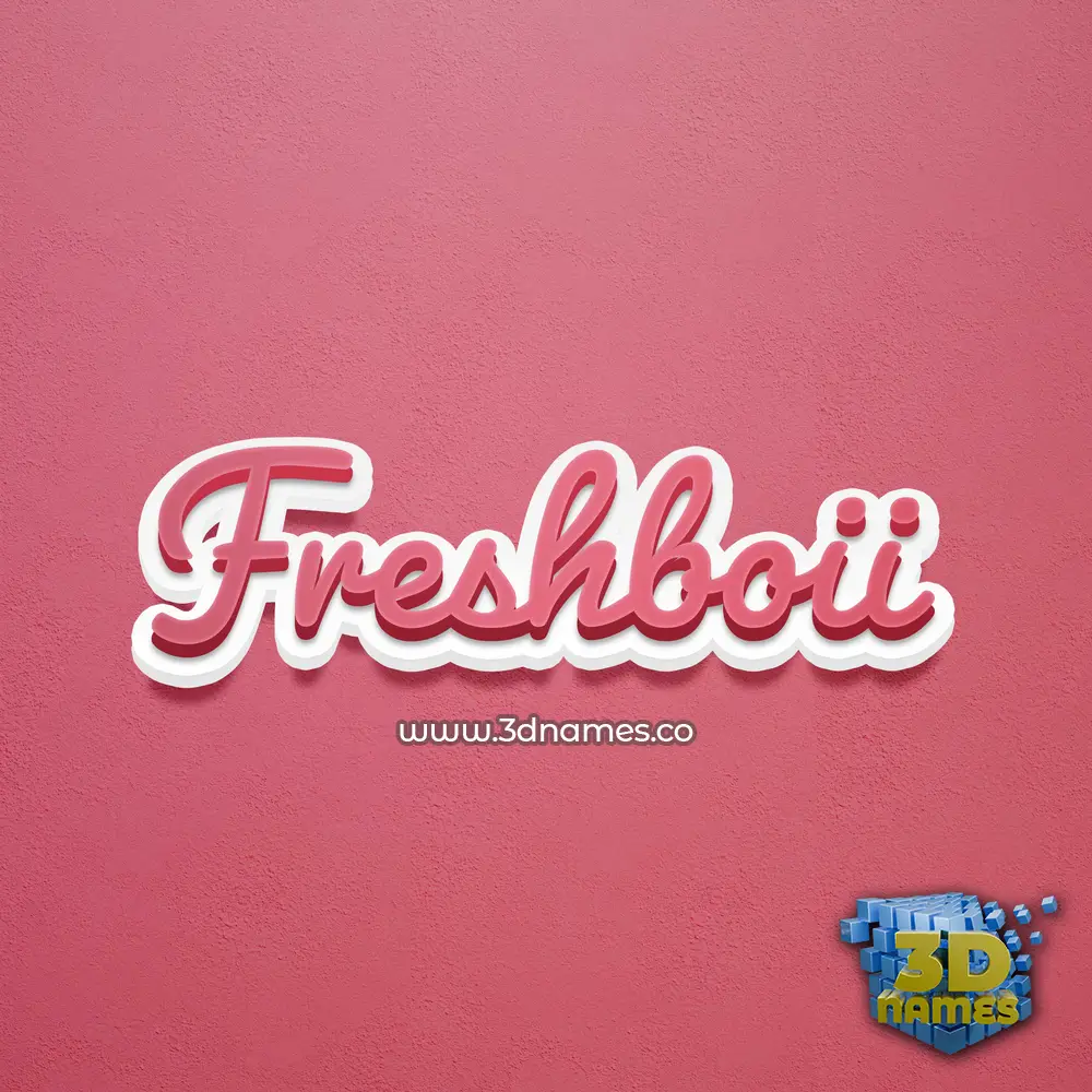 freshboii in Red Scribble style - 3D name wallpaper freshboii in Red Scribble style - 3D name wallpaper