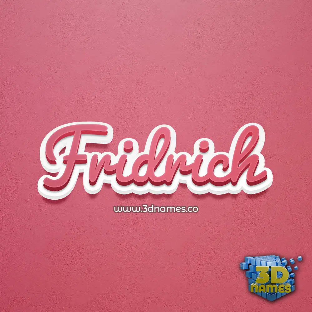 fridrich in Red Scribble style - 3D name wallpaper