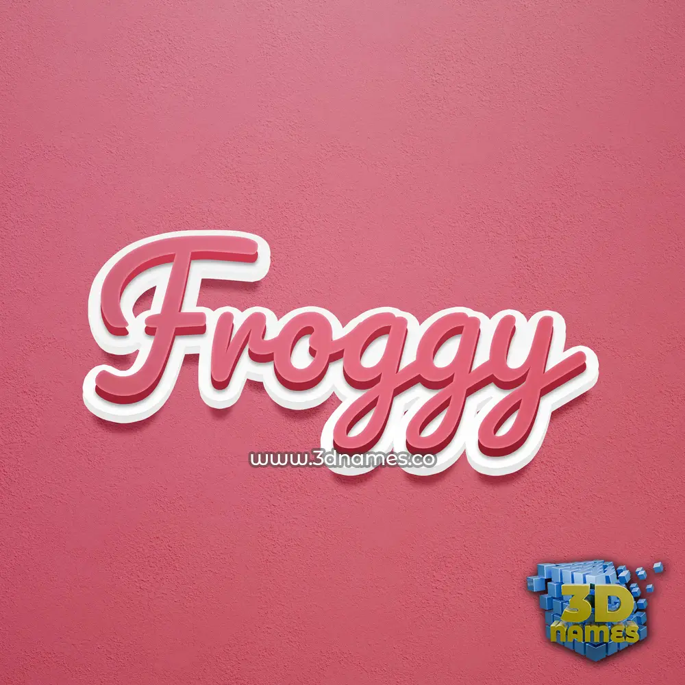 froggy in Red Scribble style - 3D name wallpaper froggy in Red Scribble style - 3D name wallpaper