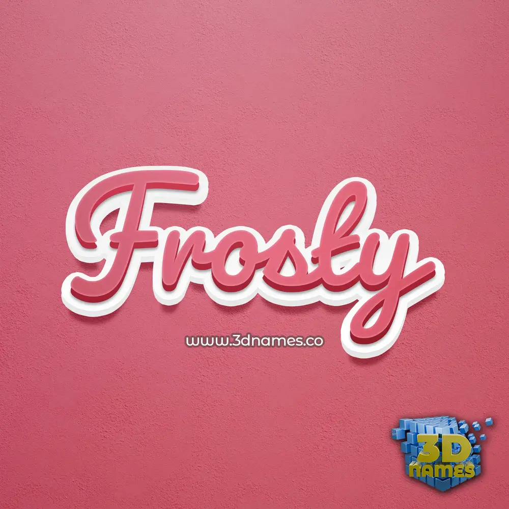 frosty in Red Scribble style - 3D name wallpaper