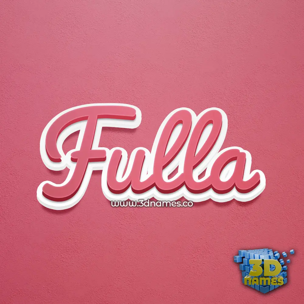 fulla in Red Scribble style - 3D name wallpaper fulla in Red Scribble style - 3D name wallpaper