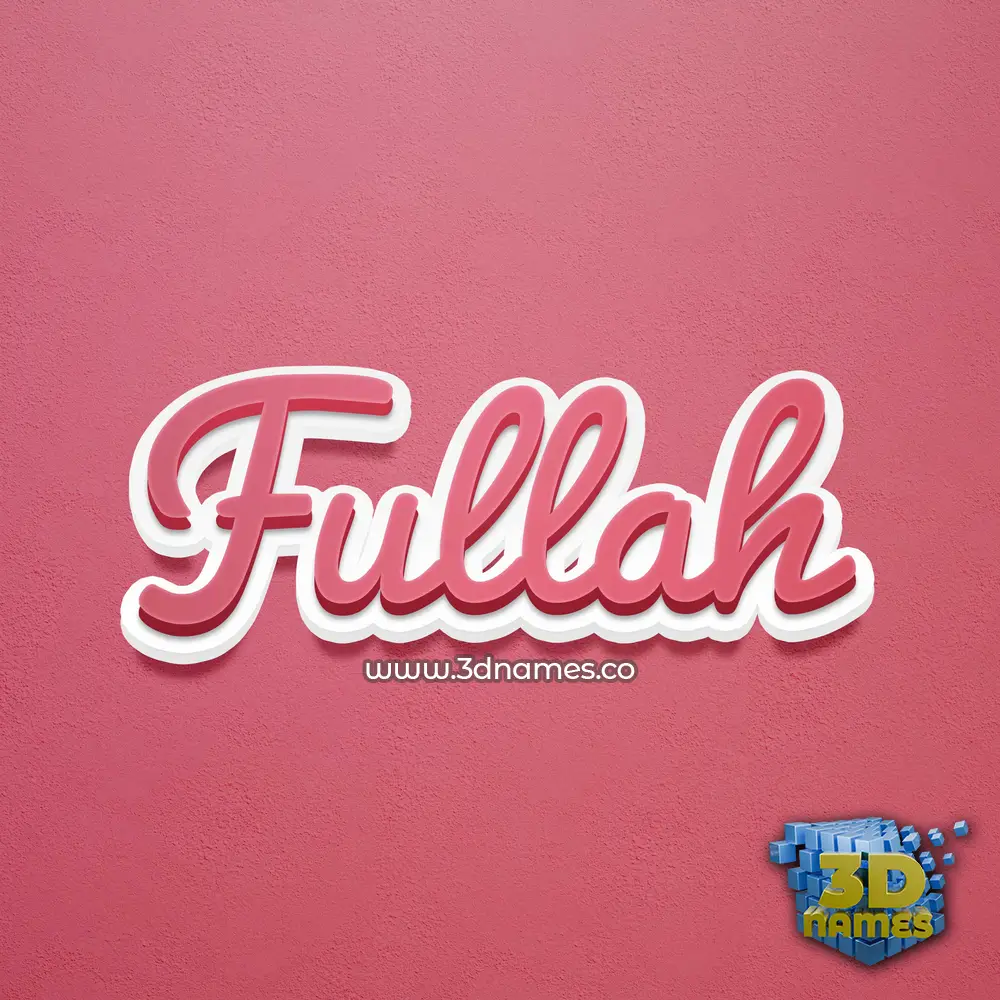 fullah in Red Scribble style - 3D name wallpaper