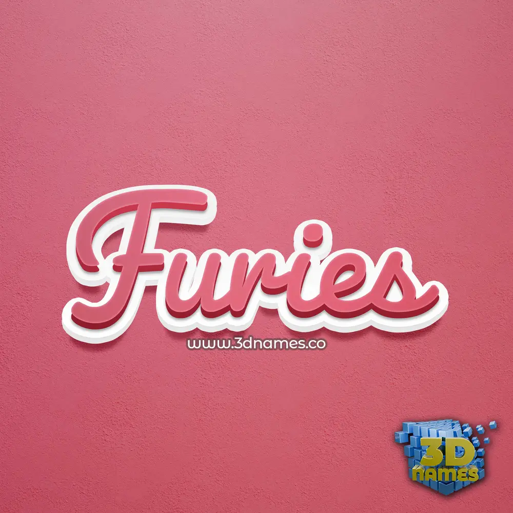 furies in Red Scribble style - 3D name wallpaper furies in Red Scribble style - 3D name wallpaper