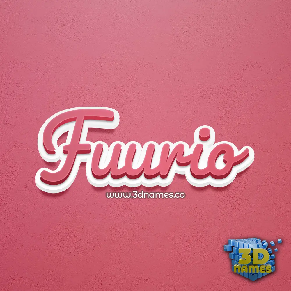 fuurio in Red Scribble style - 3D name wallpaper