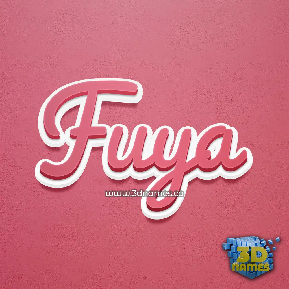 fuya in Red Scribble style - 3D name wallpaper