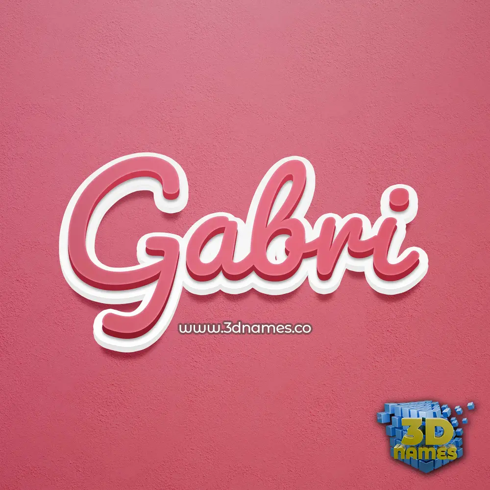 gabri in Red Scribble style - 3D name wallpaper