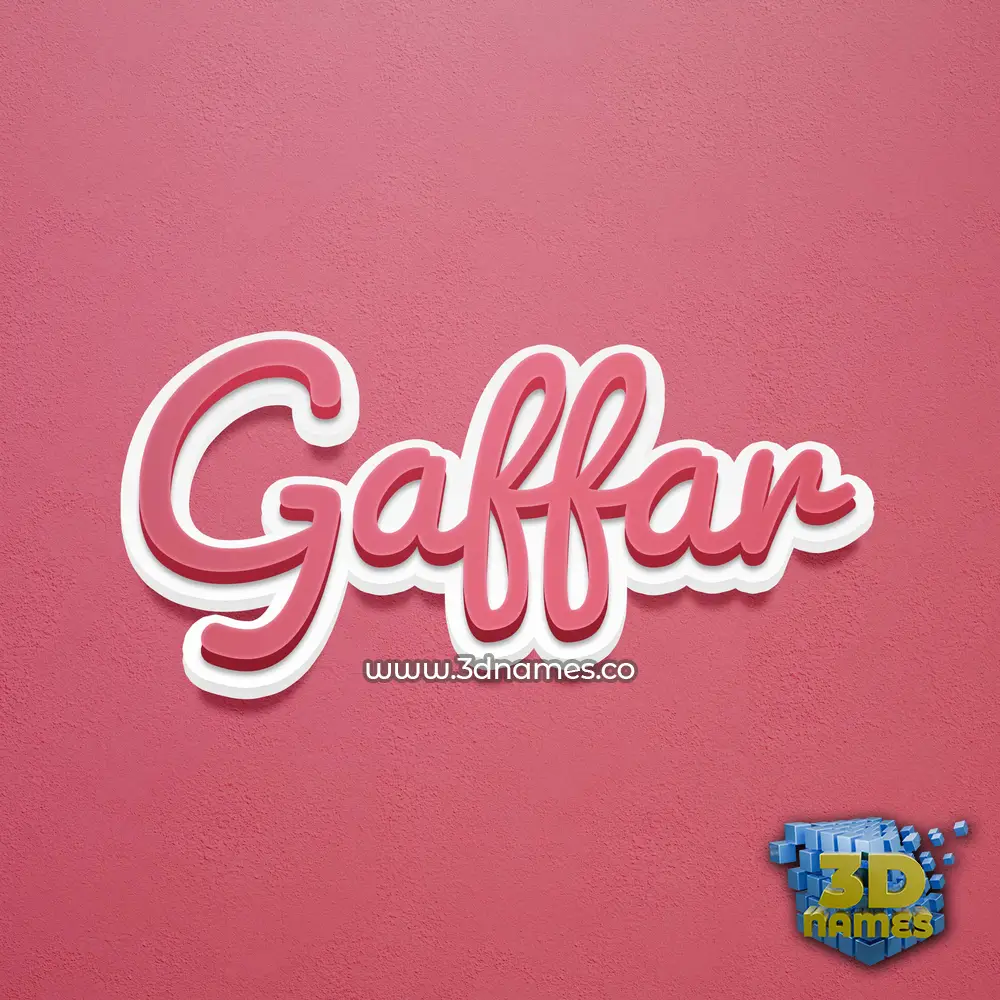 gaffar in Red Scribble style - 3D name wallpaper gaffar in Red Scribble style - 3D name wallpaper