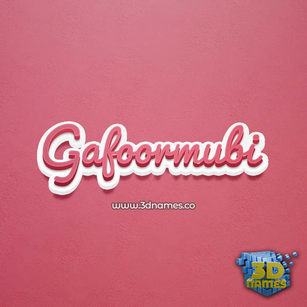 gafoormubi in Red Scribble style - 3D name wallpaper gafoormubi in Red Scribble style - 3D name wallpaper