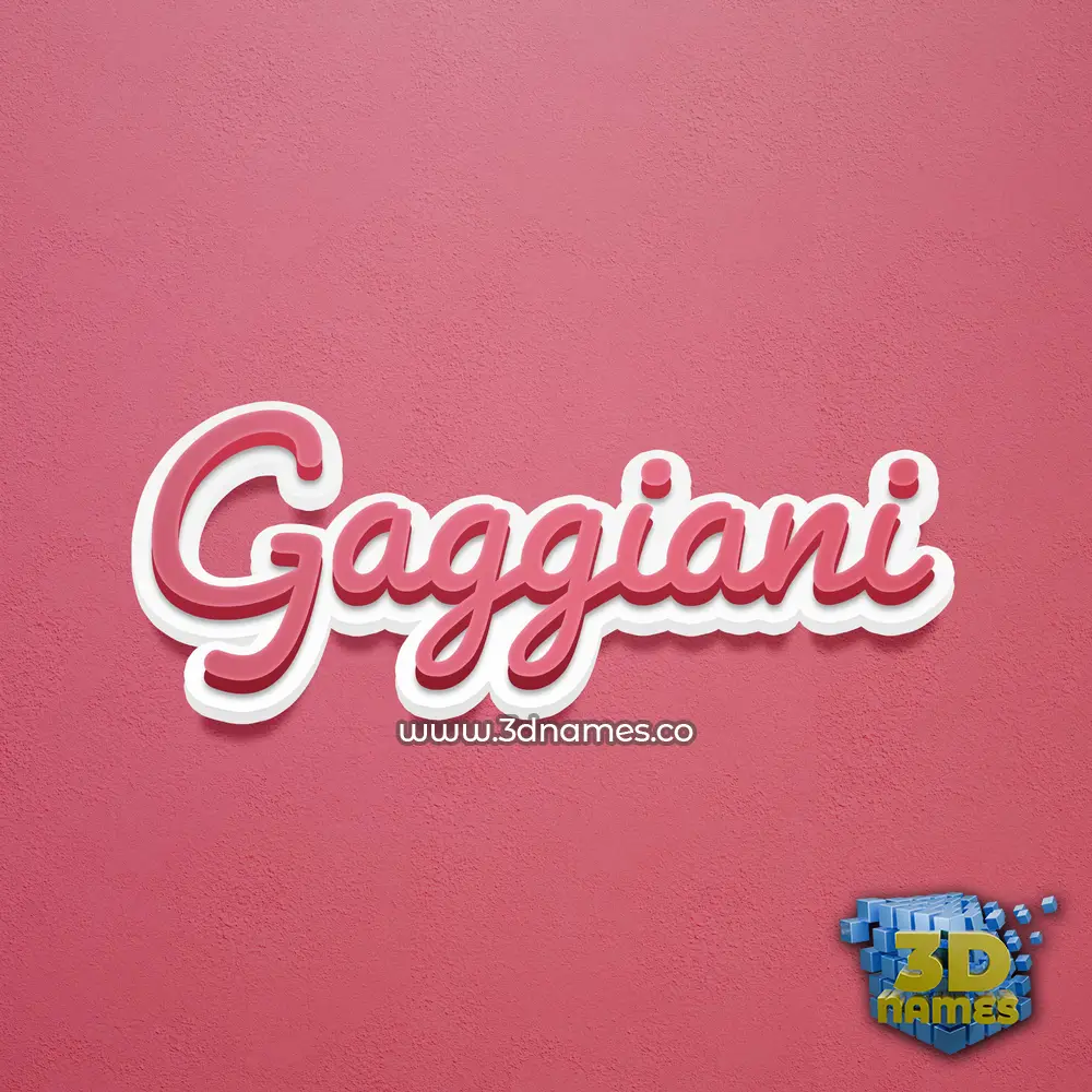 gaggiani in Red Scribble style - 3D name wallpaper