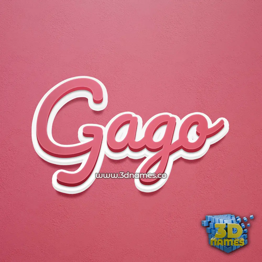 gago in Red Scribble style - 3D name wallpaper gago in Red Scribble style - 3D name wallpaper