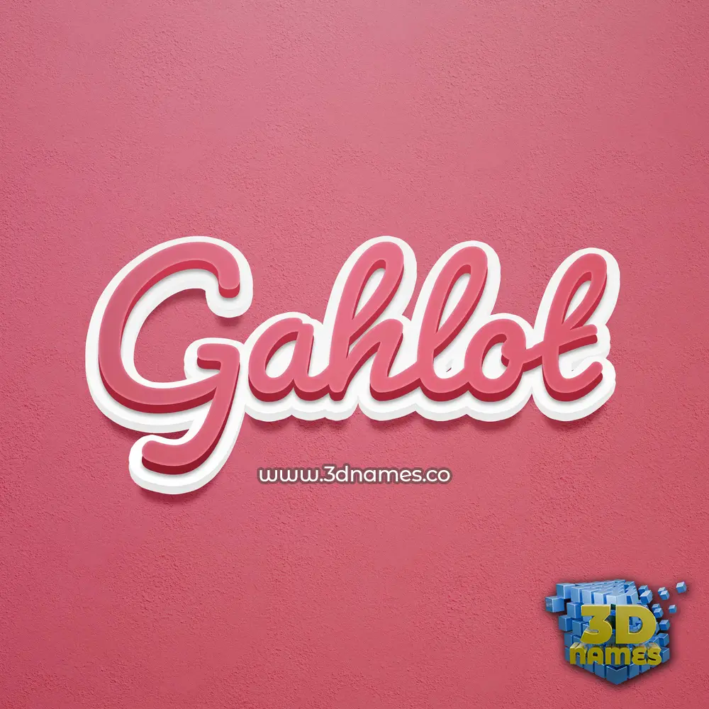 gahlot in Red Scribble style - 3D name wallpaper