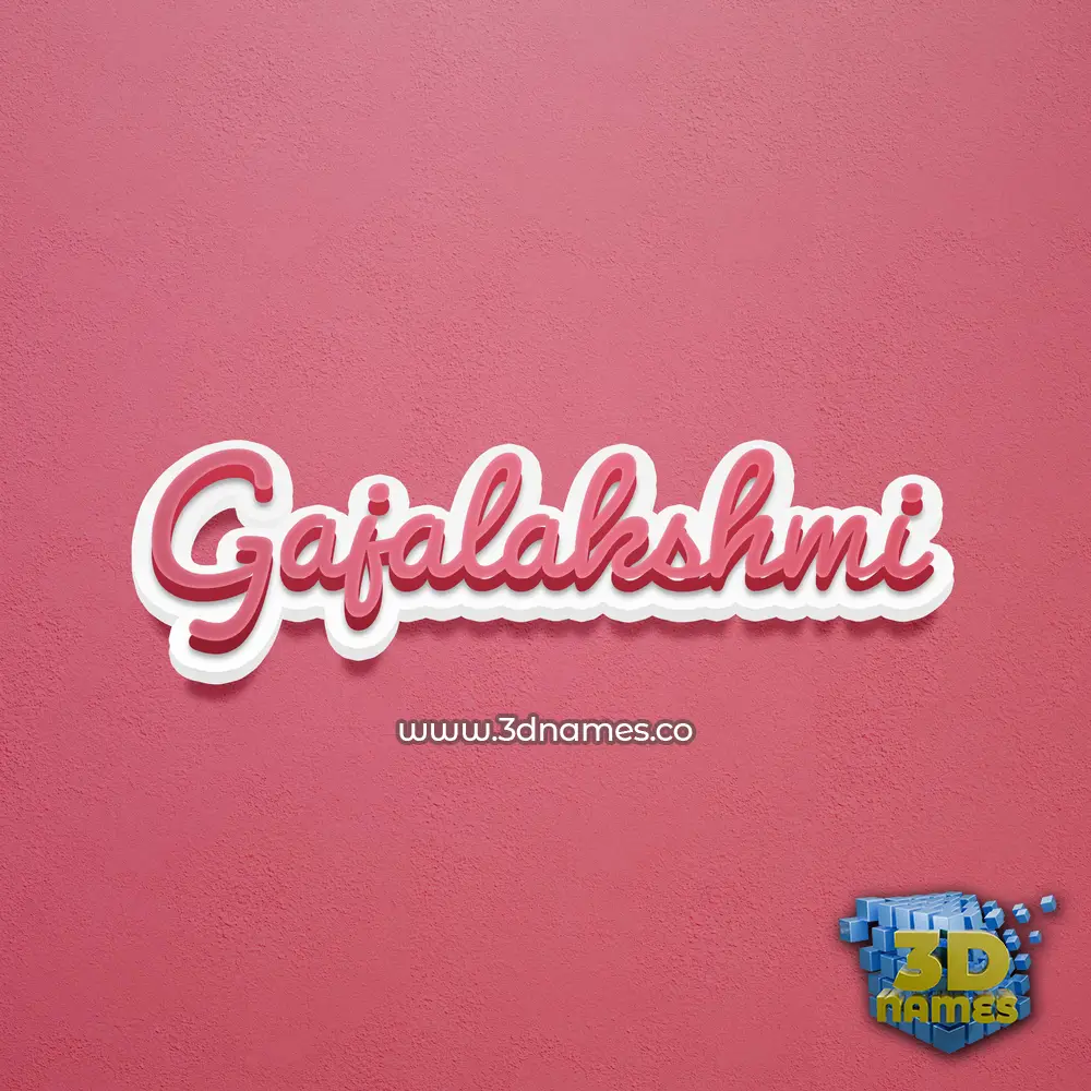 gajalakshmi in Red Scribble style - 3D name wallpaper