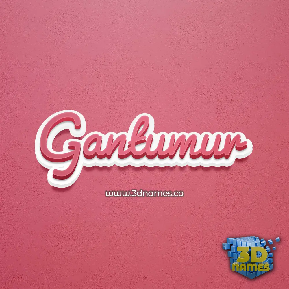 gantumur in Red Scribble style - 3D name wallpaper