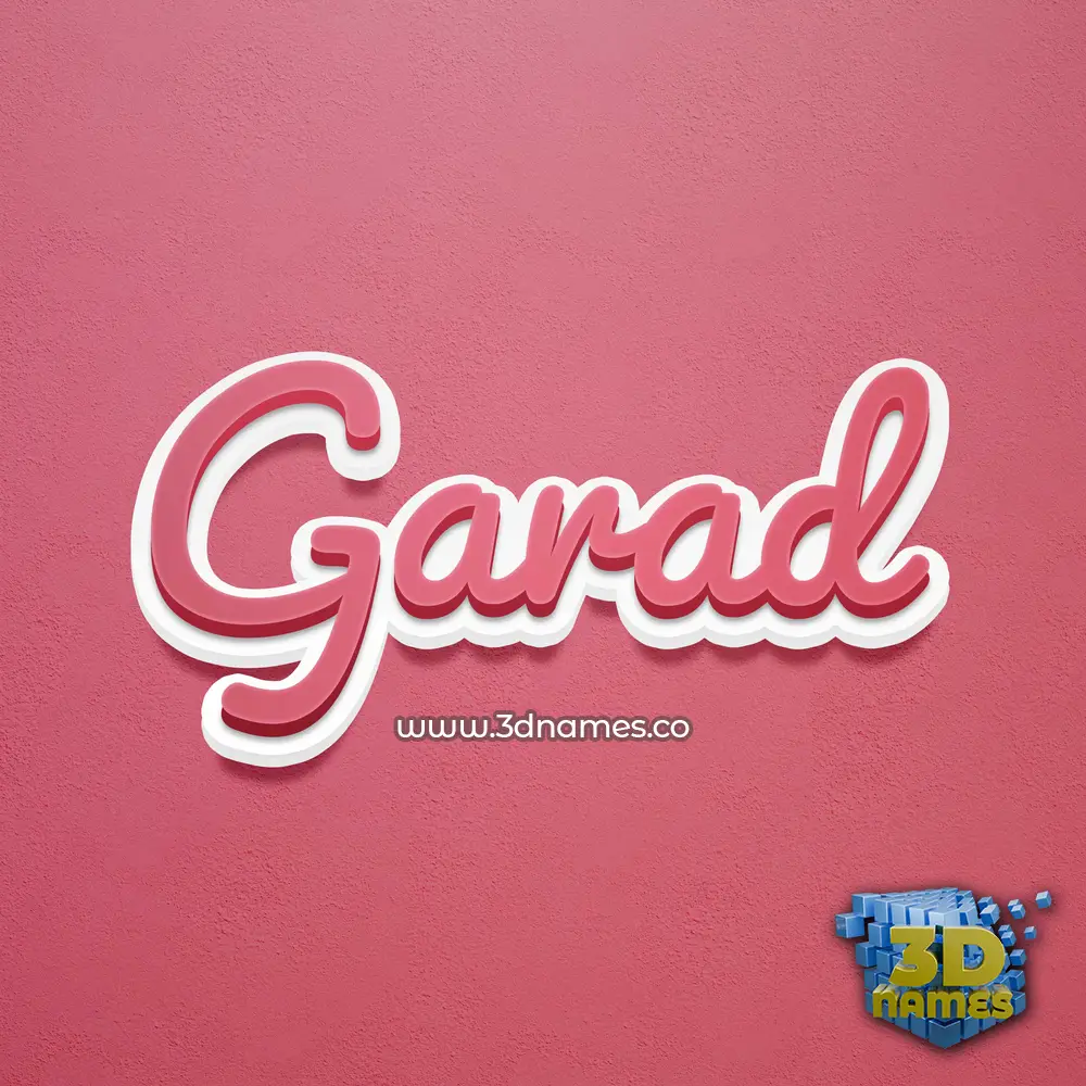 garad in Red Scribble style - 3D name wallpaper garad in Red Scribble style - 3D name wallpaper