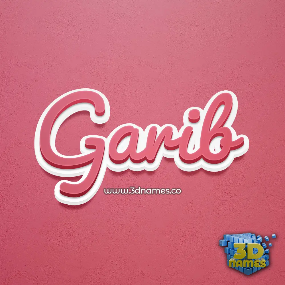 garib in Red Scribble style - 3D name wallpaper garib in Red Scribble style - 3D name wallpaper