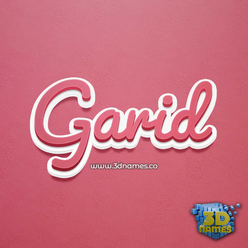 garid in Red Scribble style - 3D name wallpaper garid in Red Scribble style - 3D name wallpaper