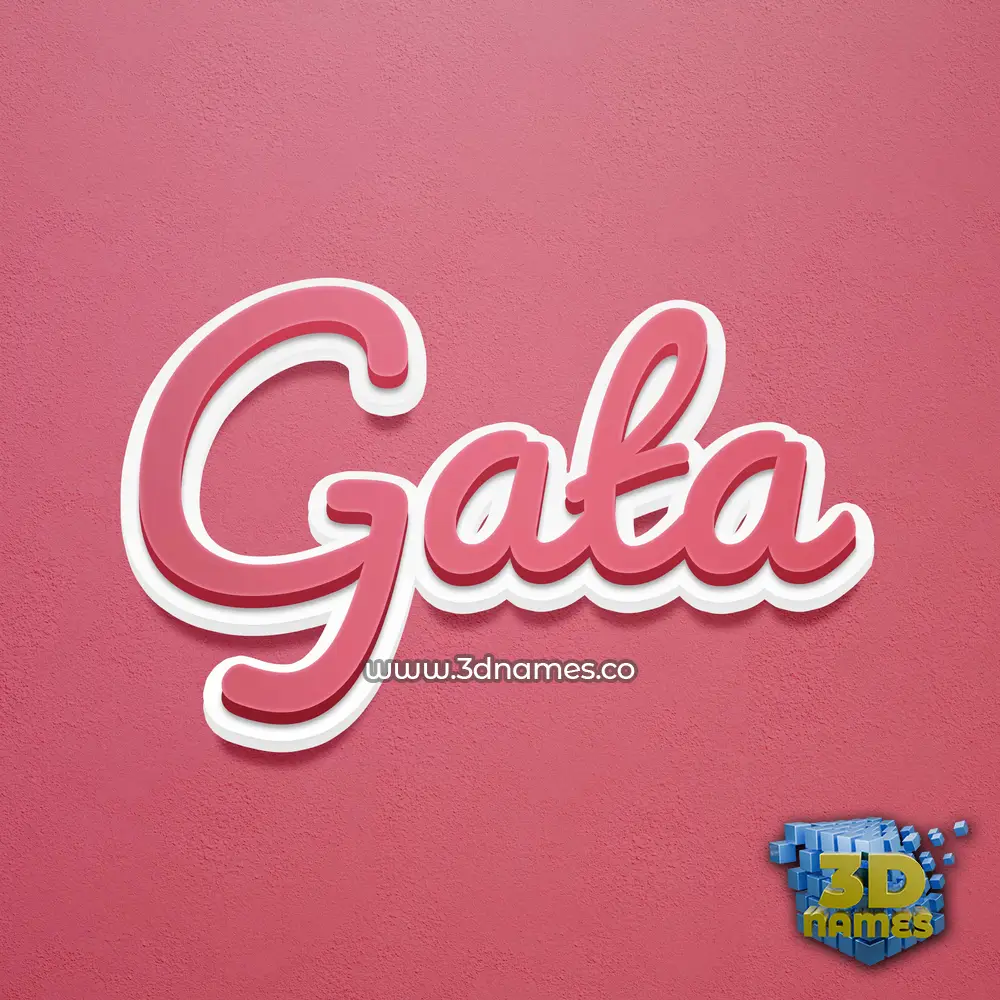 gata in Red Scribble style - 3D name wallpaper gata in Red Scribble style - 3D name wallpaper