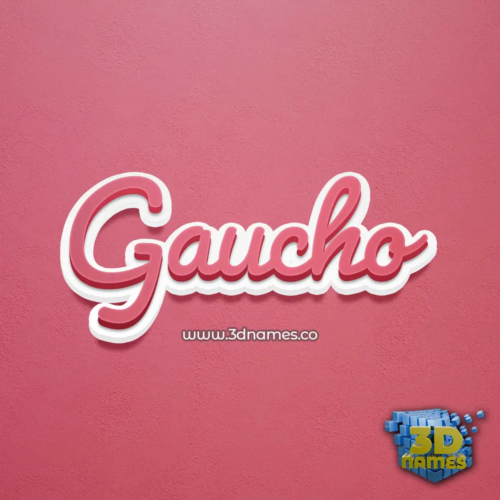 gaucho in Red Scribble style - 3D name wallpaper gaucho in Red Scribble style - 3D name wallpaper