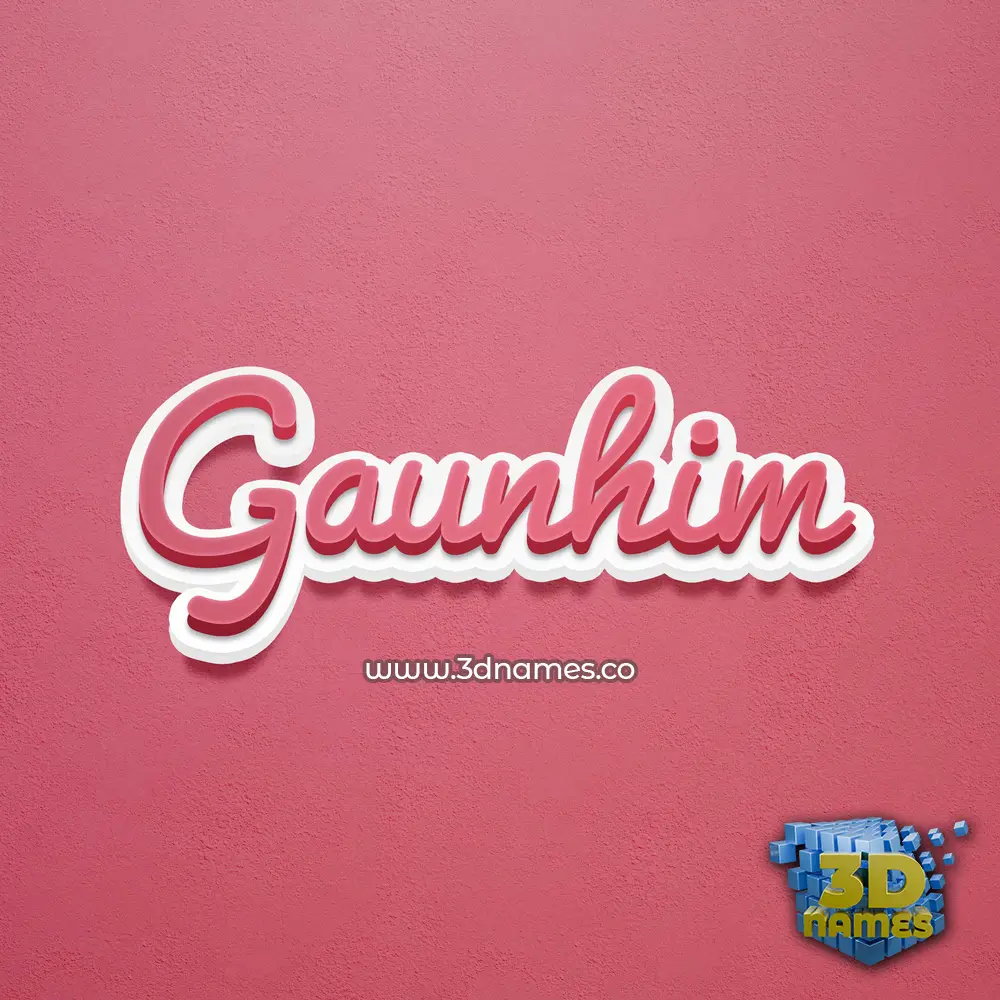 gaunhim in Red Scribble style - 3D name wallpaper
