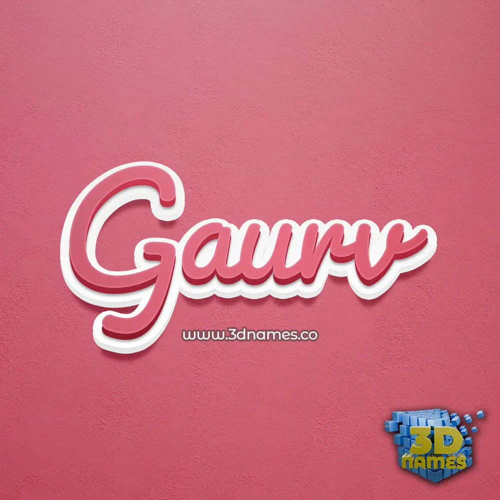 gaurv in Red Scribble style - 3D name wallpaper gaurv in Red Scribble style - 3D name wallpaper