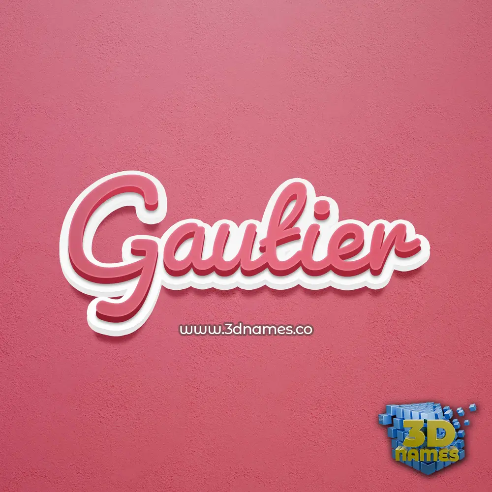 gautier in Red Scribble style - 3D name wallpaper gautier in Red Scribble style - 3D name wallpaper