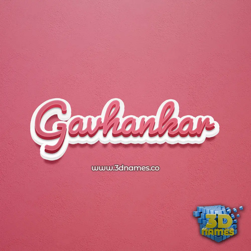 gavhankar in Red Scribble style - 3D name wallpaper gavhankar in Red Scribble style - 3D name wallpaper