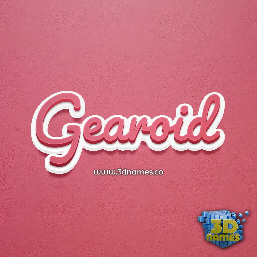 gearoid in Red Scribble style - 3D name wallpaper