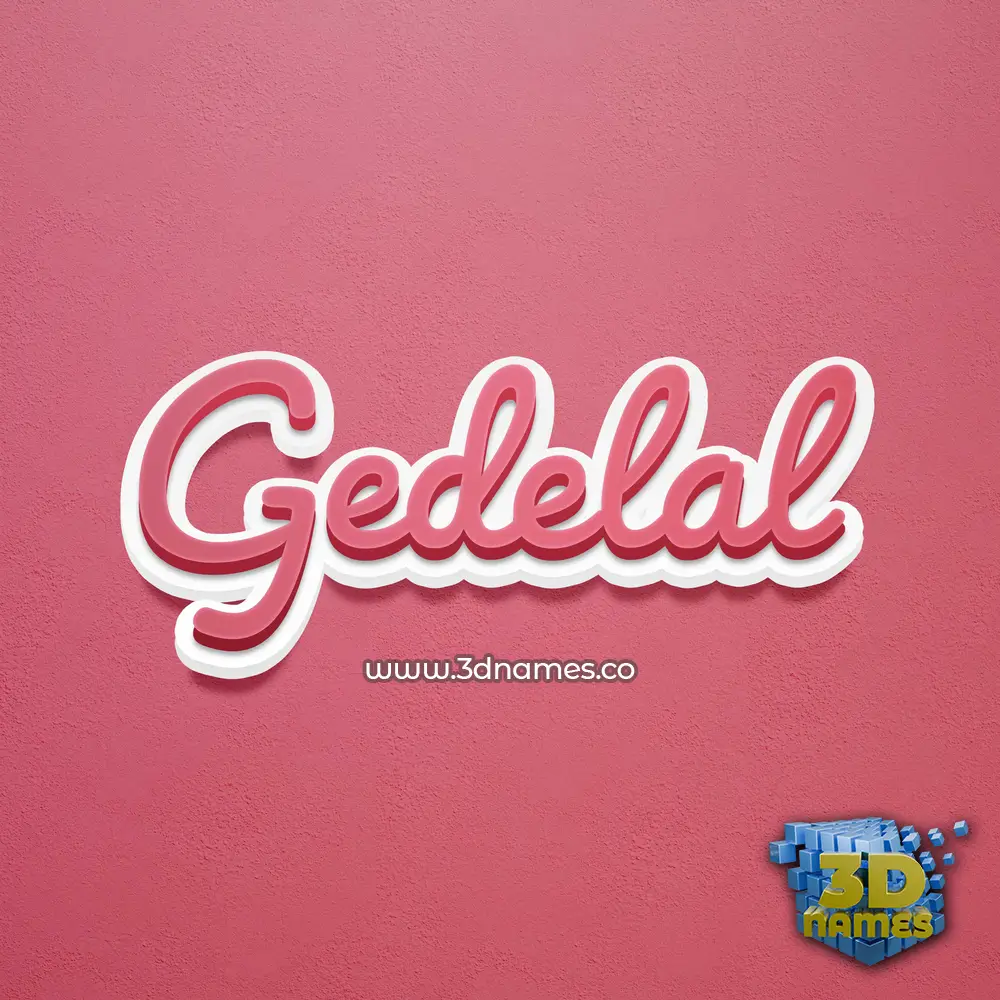 gedelal in Red Scribble style - 3D name wallpaper gedelal in Red Scribble style - 3D name wallpaper