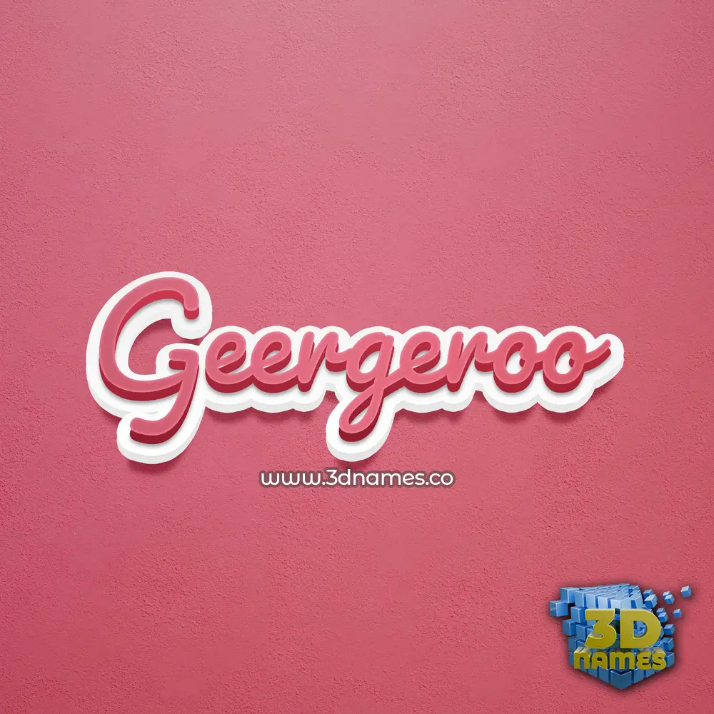 geergeroo in Red Scribble style - 3D name wallpaper geergeroo in Red Scribble style - 3D name wallpaper