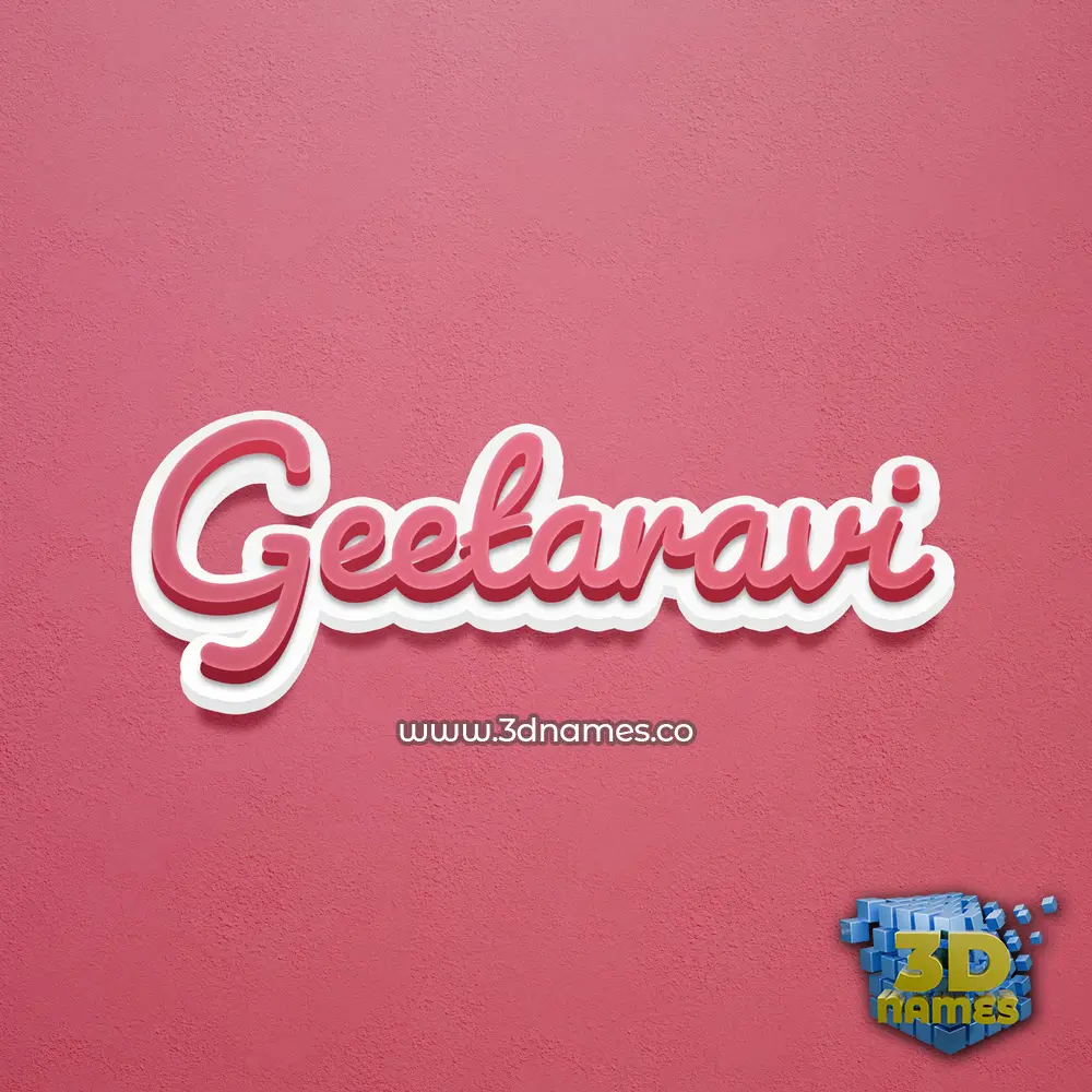 geetaravi in Red Scribble style - 3D name wallpaper