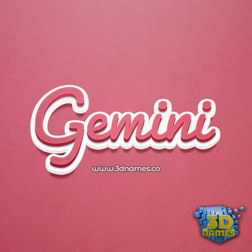 gemini in Red Scribble style - 3D name wallpaper gemini in Red Scribble style - 3D name wallpaper