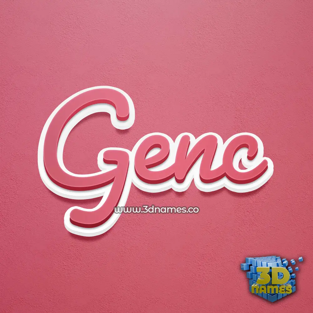 genc in Red Scribble style - 3D name wallpaper genc in Red Scribble style - 3D name wallpaper