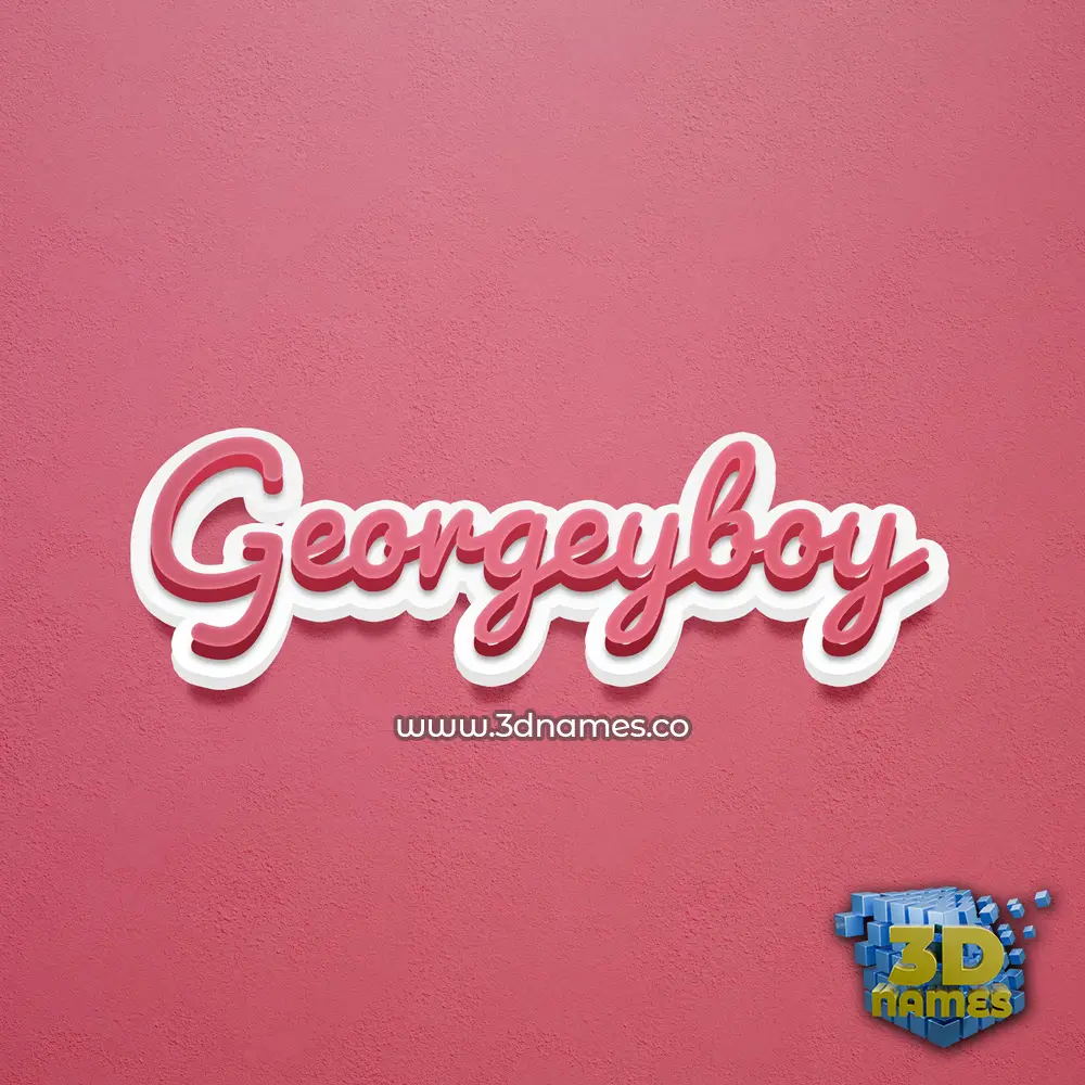 georgeyboy in Red Scribble style - 3D name wallpaper georgeyboy in Red Scribble style - 3D name wallpaper