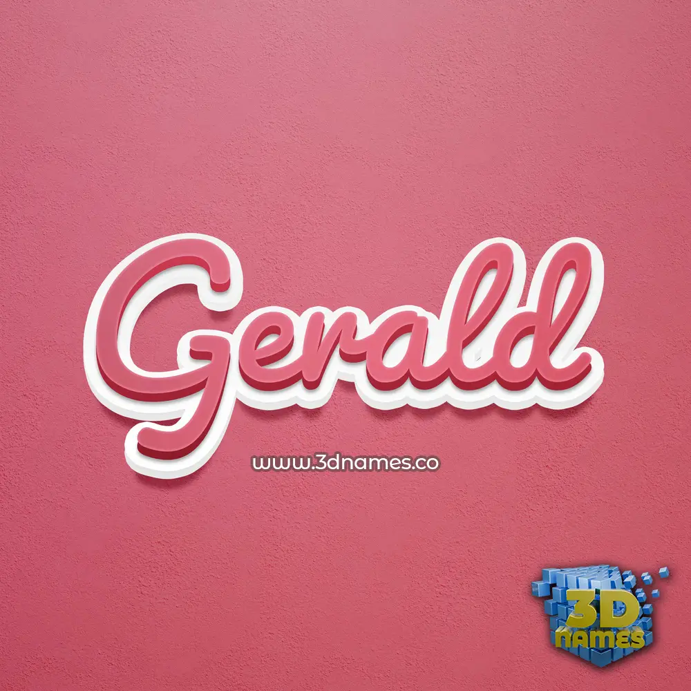 gerald in Red Scribble style - 3D name wallpaper