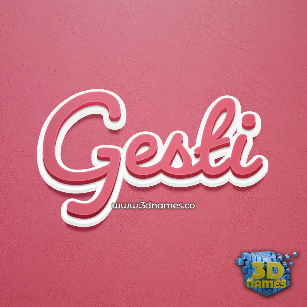 gesti in Red Scribble style - 3D name wallpaper gesti in Red Scribble style - 3D name wallpaper