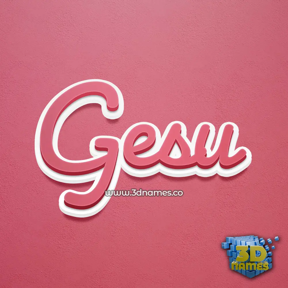 gesu in Red Scribble style - 3D name wallpaper gesu in Red Scribble style - 3D name wallpaper