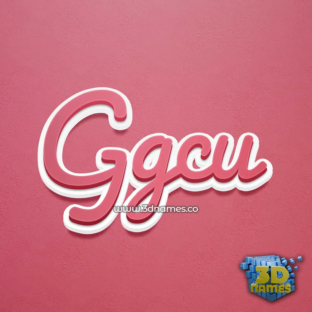 ggcu in Red Scribble style - 3D name wallpaper